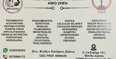 CLINICA DE ACUPUNTURA MÉDICA Y REHABILITACIÓN INTEGRAL HWO ZHEN